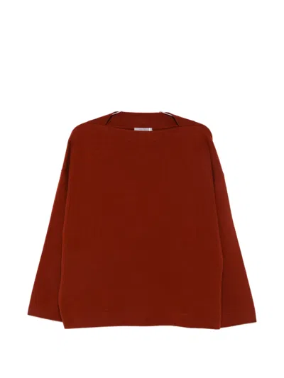 Dušan Boat-neck Sweater In Brown