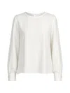 Dušan Button-cuff Slit-back Blouse In White