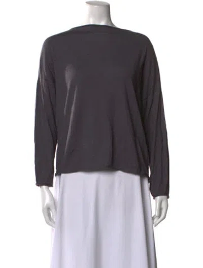 Pre-owned Dušan Cashmere Bateau Neckline Sweater In Grey