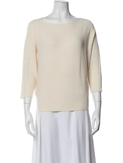 Pre-owned Dušan Cashmere Bateau Neckline Sweater In Neutral