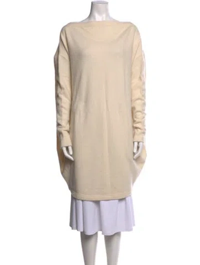 Pre-owned Dušan Cashmere Bateau Neckline Sweater In Neutrals