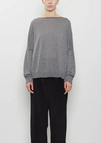 Dušan Cashmere Boatneck Kimono Sleeve Sweater In Gray