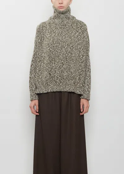 Dušan Cashmere Burleigh Iconic T-neck Sweater - Publish In Moss