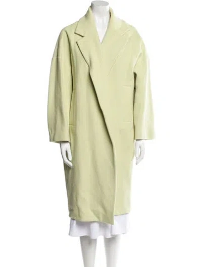 Pre-owned Dušan Cashmere Coat In Green