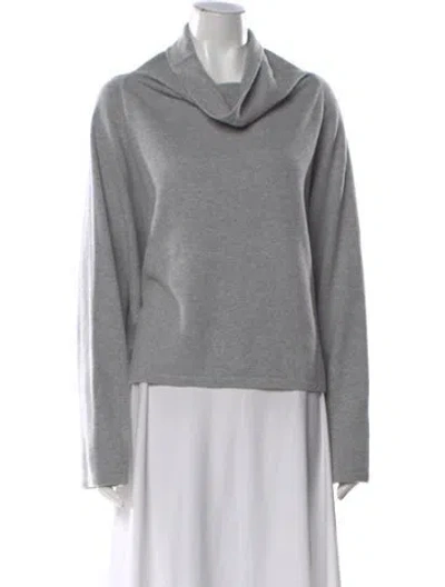 Pre-owned Dušan Cashmere Cowl Neck Sweater In Gray