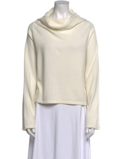 Pre-owned Dušan Cashmere Cowl Neck Sweater In Neutral