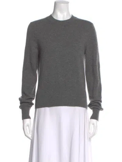 Pre-owned Dušan Cashmere Crew Neck Sweater In Gray