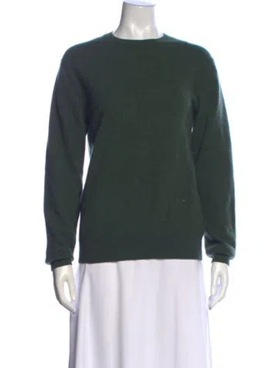 Pre-owned Dušan Cashmere Crew Neck Sweater In Green