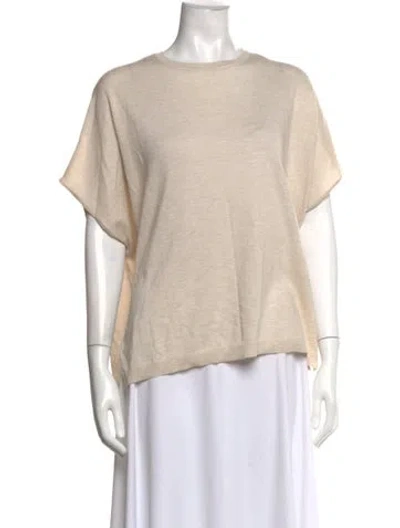 Pre-owned Dušan Cashmere Crew Neck Sweater In Neutral