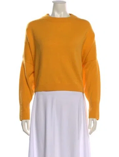 Pre-owned Dušan Cashmere Crew Neck Sweater In Yellow