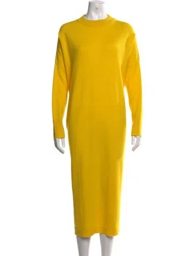Pre-owned Dušan Cashmere Crew Neck Sweater In Yellow