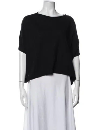 Pre-owned Dušan Cashmere Crew Neck Top In Black