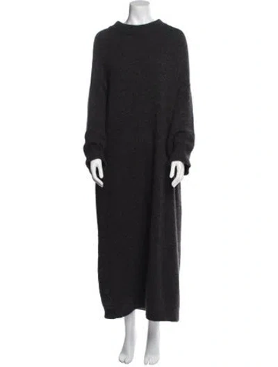 Pre-owned Dušan Cashmere Long Dress In Black