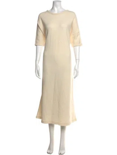 Pre-owned Dušan Cashmere Long Dress In Neutrals
