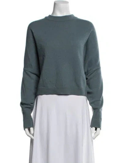 Pre-owned Dušan Cashmere Mock Neck Sweater In Blue