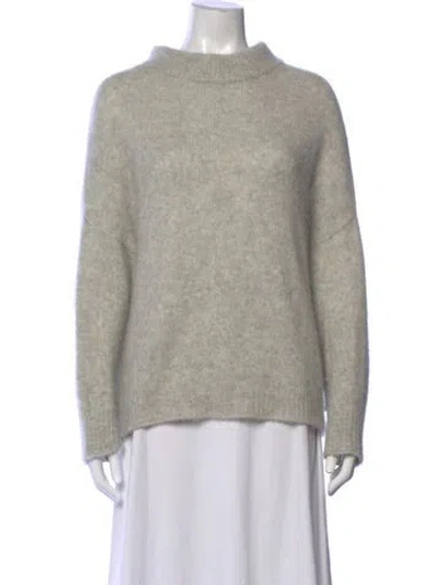 Pre-owned Dušan Cashmere Mock Neck Sweater In Grey