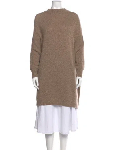 Pre-owned Dušan Cashmere Mock Neck Sweater In Neutral