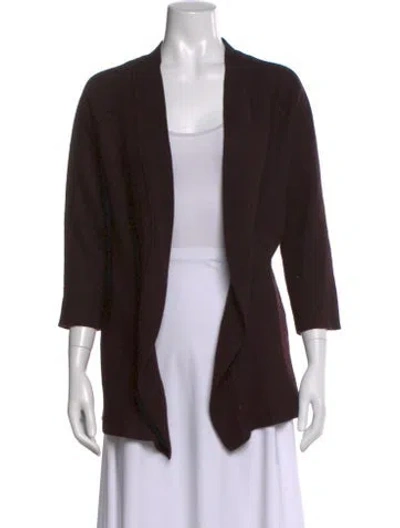 Pre-owned Dušan Cashmere Open Front Sweater In Brown