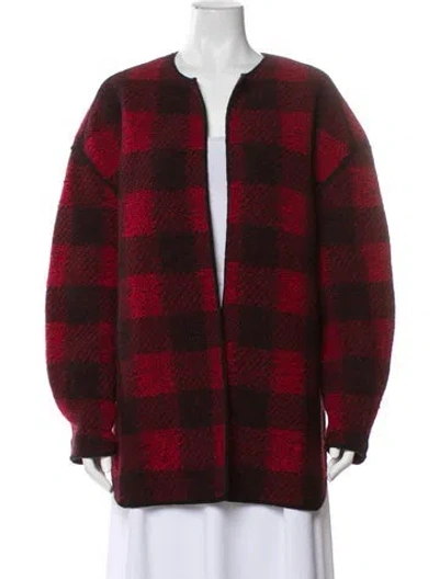 Pre-owned Dušan Cashmere Plaid Print Jacket In Multi