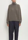Dušan Cashmere Ribbed Raglan T-neck Sweater In Gray