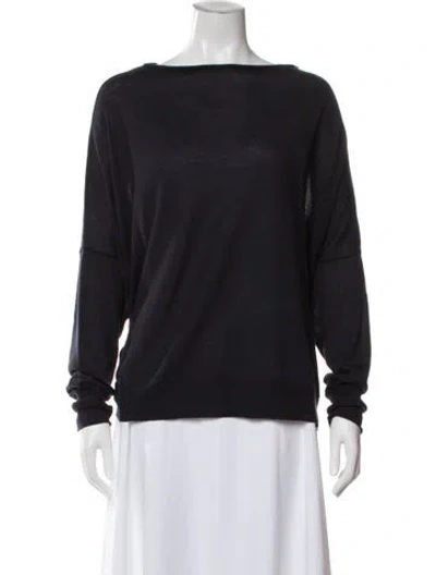 Pre-owned Dušan Cashmere Scoop Neck Sweater In Black