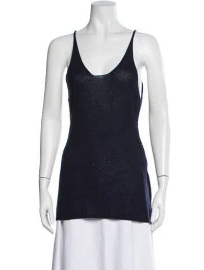 Pre-owned Dušan Cashmere Scoop Neck Sweater In Blue