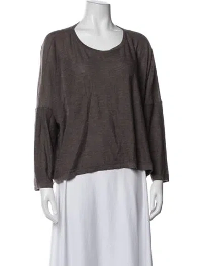 Pre-owned Dušan Cashmere Scoop Neck Sweater In Gray