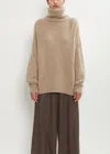 Dušan Cashmere Silk T-neck Kimono Sleeve Sweater In Neutral