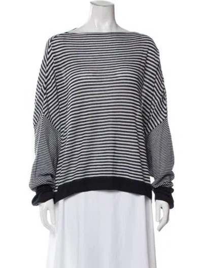 Pre-owned Dušan Cashmere Striped Sweater In Blue