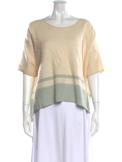 Pre-owned Dušan Cashmere Striped Sweater In Neutral