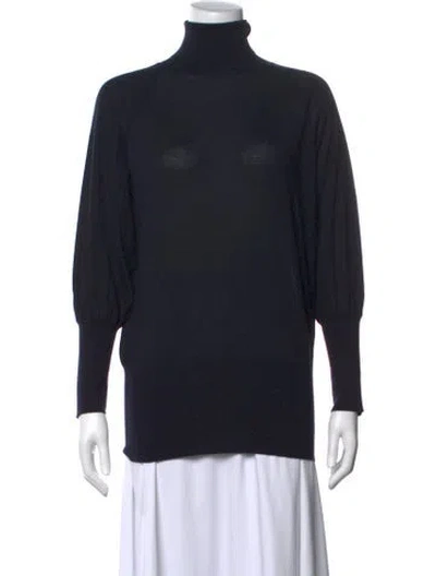 Pre-owned Dušan Cashmere Turtleneck Sweater In Blue