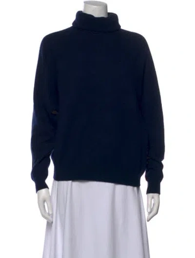 Pre-owned Dušan Cashmere Turtleneck Sweater In Blue