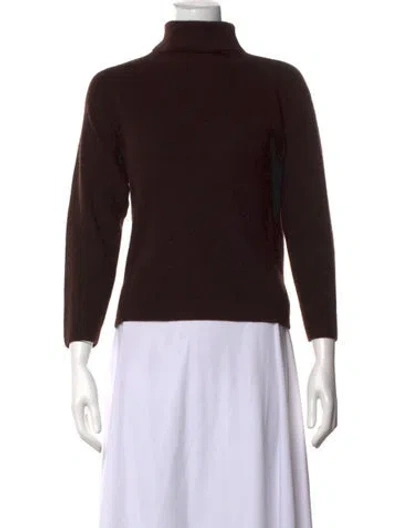 Pre-owned Dušan Cashmere Turtleneck Sweater In Brown