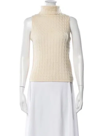 Pre-owned Dušan Cashmere Turtleneck Sweater In Neutrals