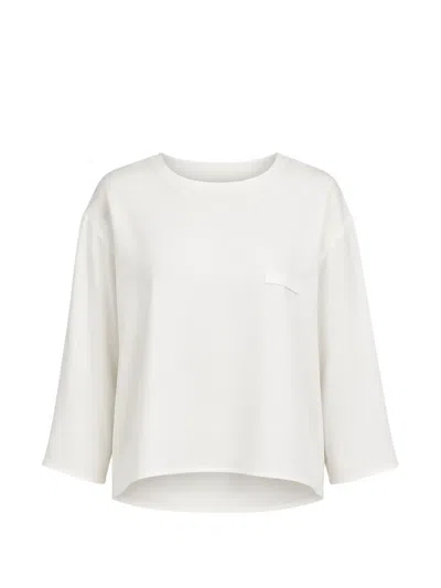 Dušan Chest-pocket Long-sleeve T-shirt In White
