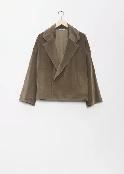 Dušan Corduroy Oversized Jacket In Military