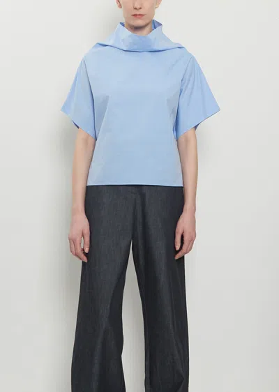 Dušan Cotton Popeline Short Chunky Tunic In Blue