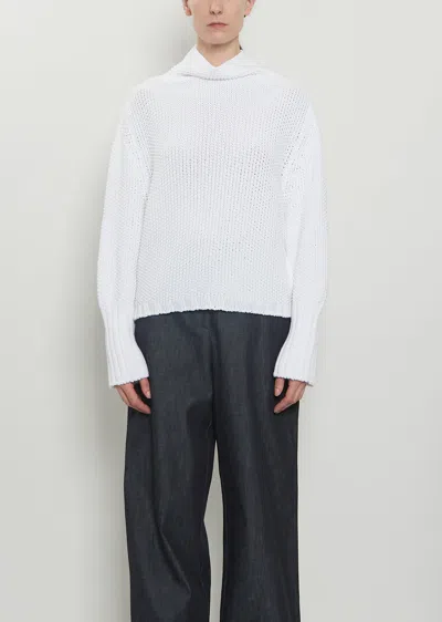 Dušan Cotton Popeline Short Chunky Tunic In White