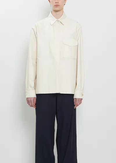 Dušan Cotton Shirt Jacket In White