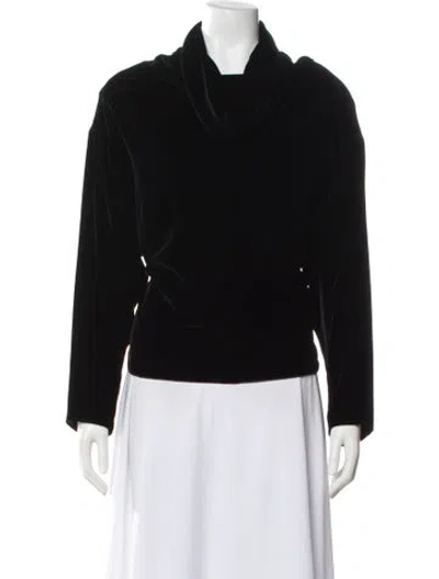 Pre-owned Dušan Cowl Neck Long Sleeve Sweatshirt In Black