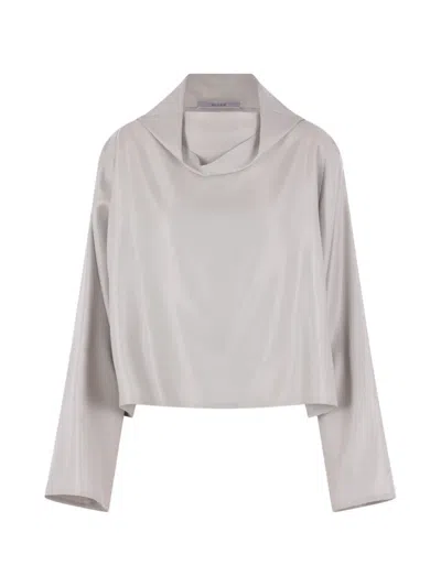 Dušan Cowl-neck Blouse In Gray