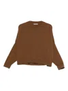 Dušan Crew-neck Boxy Sweater In Brown