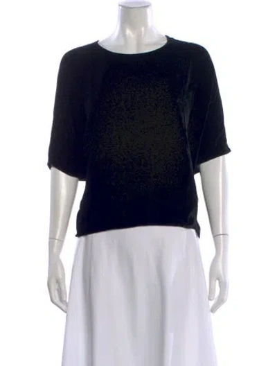 Pre-owned Dušan Crew Neck Short Sleeve Top In Black