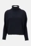 Dušan Cropped Turtleneck Sweater In Blue