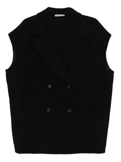 Dušan Double-breasted Sleeveless Jacket In Black