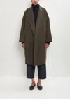 Dušan Double Face Felted Wool Oversized Coat In Green