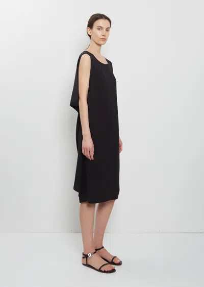 Dušan Drape Back Silk Dress In Black