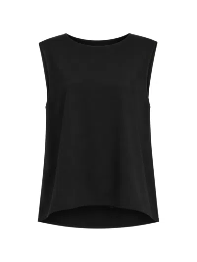 Dušan Draped-back Silk Top In Black