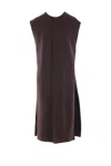 Dušan Sleeveless Patch-pocket Dress In Brown