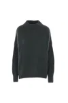 Dušan Cashmere Silk Crewneck Kimono Sleeve Sweater In Green